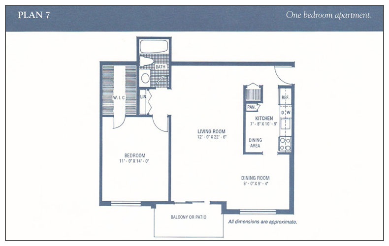 1 bedroom apartment with study